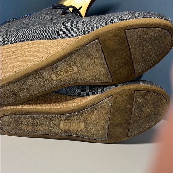 Cute Lace Up Denim Wedge Heel Chucka Booties from Bob's by Sketchers Womens 10 - Picture 8 of 10